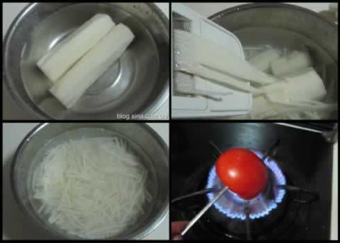 西红柿鸡蛋山药面的做法