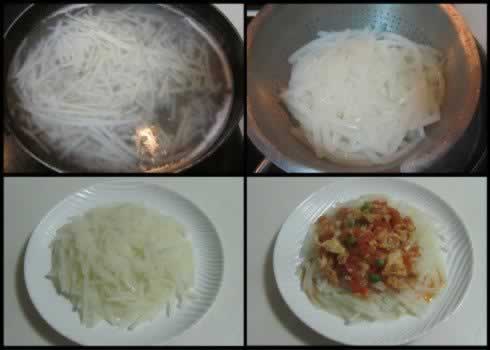 西红柿鸡蛋山药面的做法