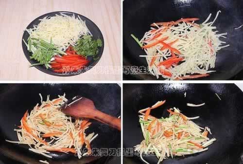 土豆丝卷饼的做法