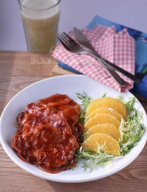 圆葱扒猪排的做法