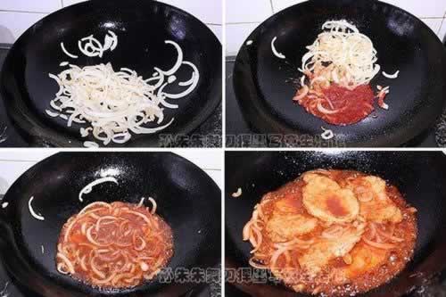 圆葱扒猪排的做法