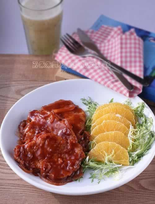 圆葱扒猪排的做法