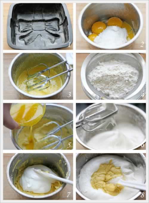 圣诞款蝴蝶结蛋糕的做法