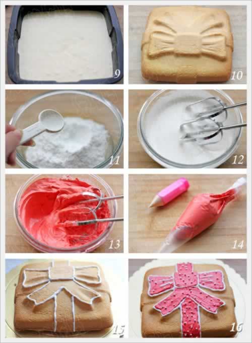 圣诞款蝴蝶结蛋糕的做法