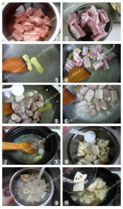 莲藕煨排骨的做法