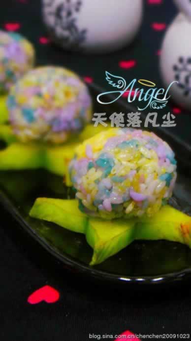 营养彩色饭团的做法