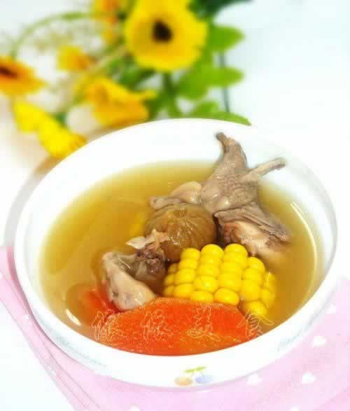 无花果玉米煲鹌鹑汤的做法