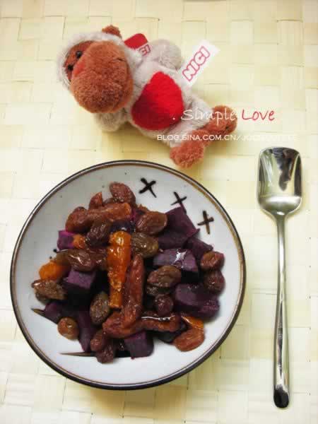 自制蜜汁紫薯、果子干的做法