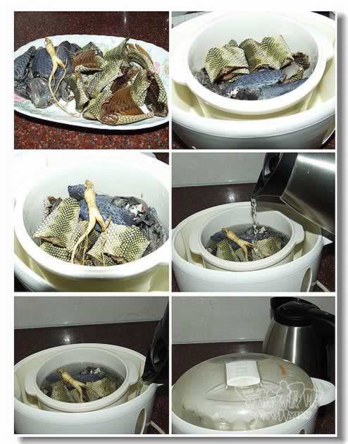 山参龙凤汤的做法