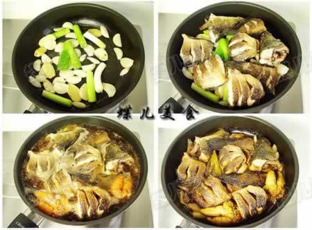 大蒜烧黑鱼的做法