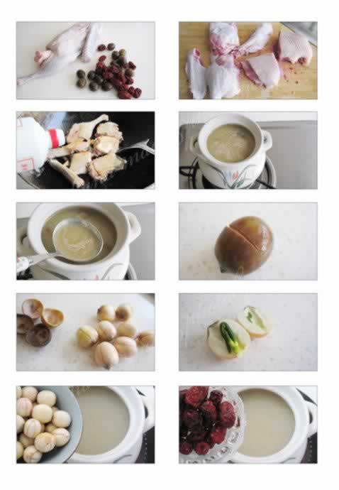 鲜莲红枣水鸭汤的做法