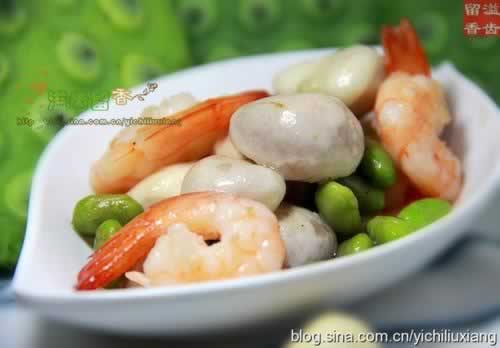 嫩菱风尾虾的做法