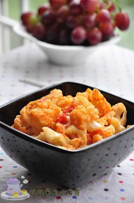 西红柿炒菜花的做法