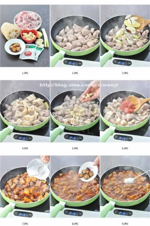 双莲焖排骨的做法