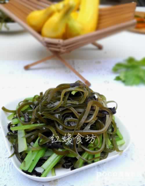 凉拌芹菜海带的做法