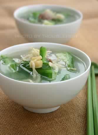 丝瓜瑶柱银鱼瘦肉汤的做法