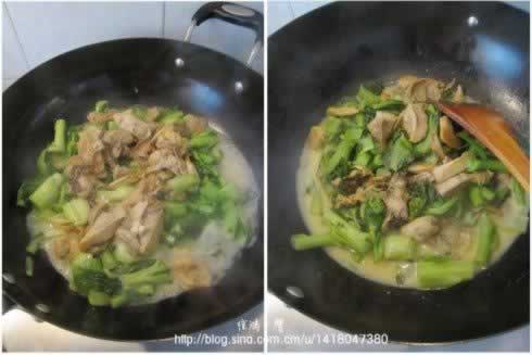 蚌肉烧菜苔的做法