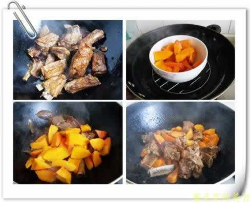 南瓜烧排骨的做法