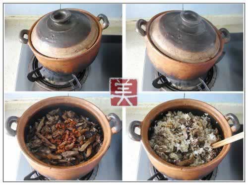 鸽肉煲仔饭的做法