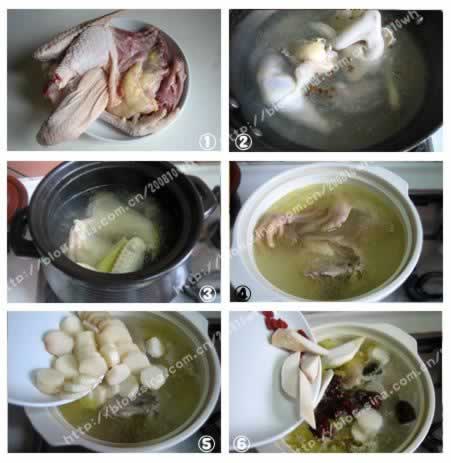 山药土鸡煨汤的做法