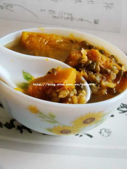 南瓜绿豆汤的做法