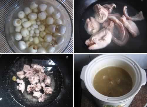 莲子猪肚汤的做法