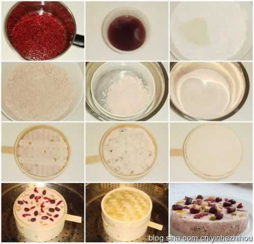 红豆松糕的做法