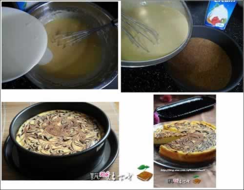 大理石南瓜巧克力乳酪蛋糕的做法
