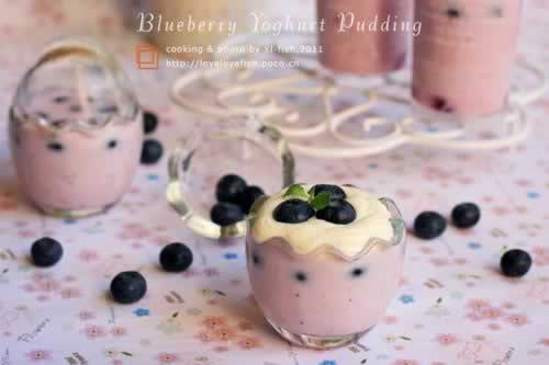 蓝莓优格布丁的做法