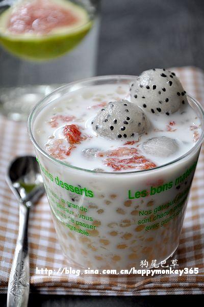 双果牛奶西米露的做法