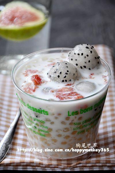 双果牛奶西米露的做法