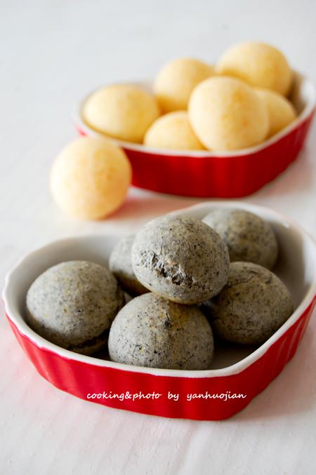 原味&芝麻迷你恐龙蛋面包的做法