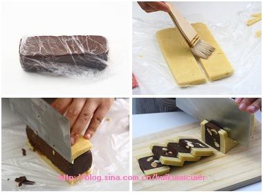 双色杏仁饼干的做法