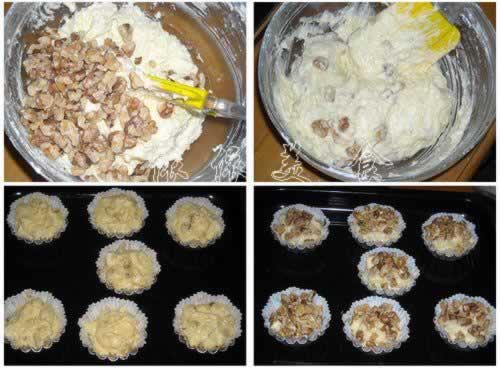 核桃马芬蛋糕的做法