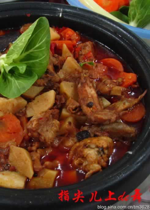 烧鸡公火锅的做法