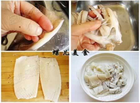 蒜黄炒鲜鱿鱼的做法