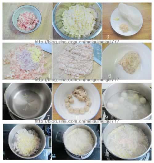 白菜粉丝汆丸子的做法