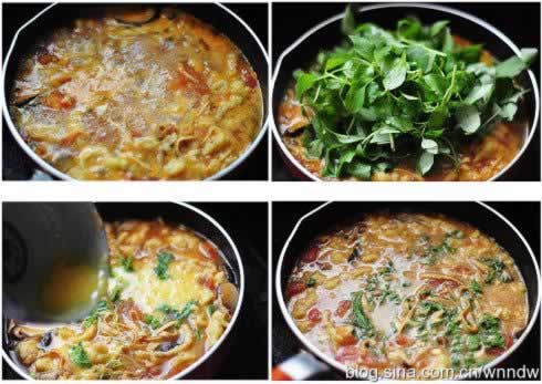 番茄鸡蛋荆芥疙瘩汤的做法