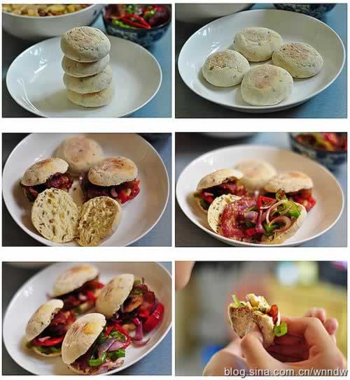 无水土豆小锅盔夹香煎培根的做法