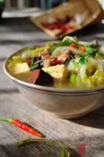 豆腐猪血熬白菜的做法