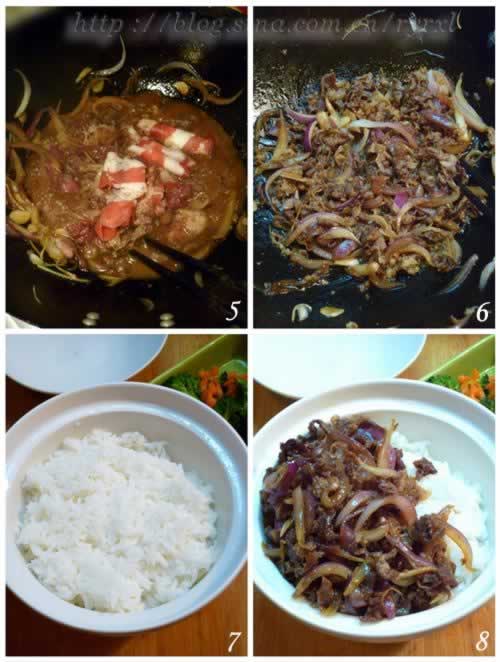 牛肉盖饭的做法