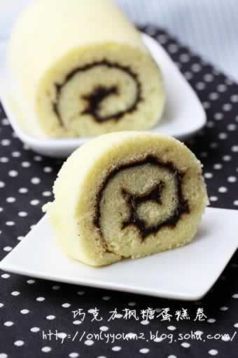 巧克力枫糖蛋糕卷的做法