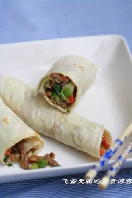 肉丝卷饼的做法