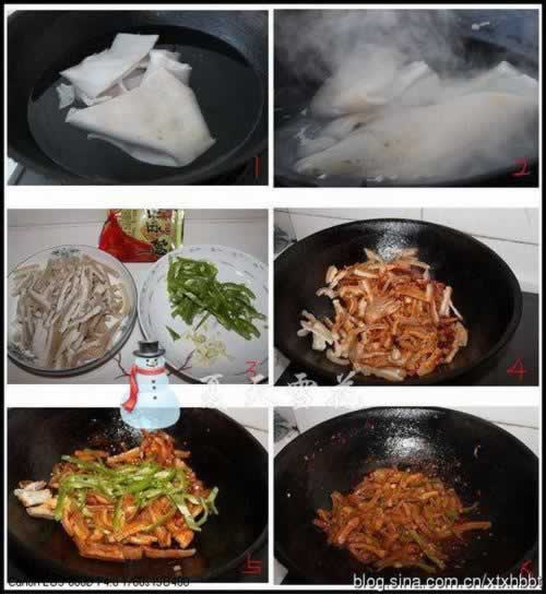 小炒猪皮的做法