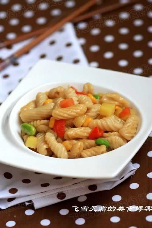 杂蔬炒猫耳朵的做法