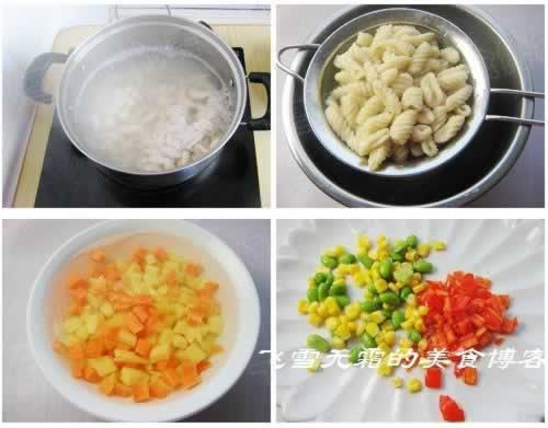 杂蔬炒猫耳朵的做法