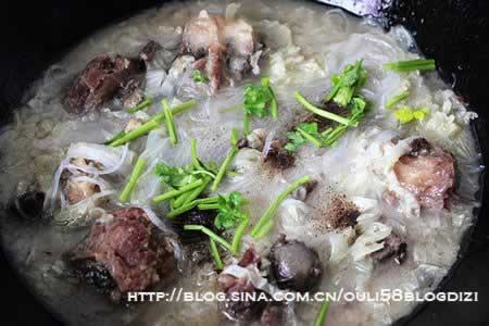 羊骨粉丝汤的做法