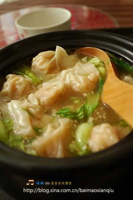 鲜虾云吞汤锅的做法