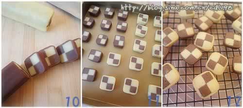 双色格子小饼干的做法
