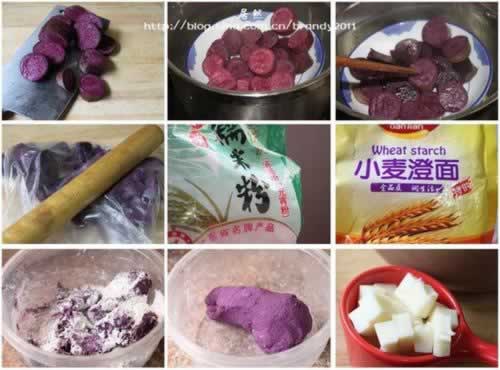 紫薯芝心丸子的做法